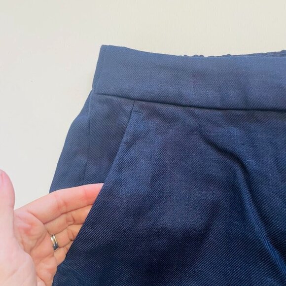 NWT J. Crew TALL LONG Stretch Linen Pant Trouser Navy Blue Classic Career Summer - Picture 9 of 14